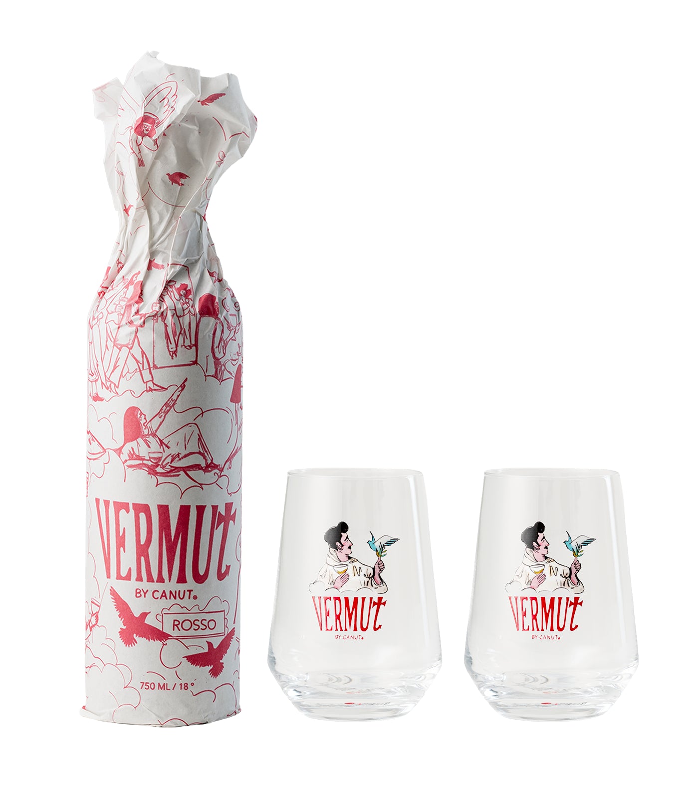 Vermut Rosso 750 ml + 2 copas Vermut